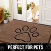 image:imageSmiry Dog Door Mat for Muddy Paws Absorbent Non Slip Dirt Trapper 47x32Coffee and Black