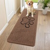 image:imageSmiry Dog Door Mat for Muddy Paws Absorbent Non Slip Dirt Trapper 47x32Coffee and Black