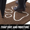image:imageSmiry Dog Door Mat for Muddy Paws Absorbent Non Slip Dirt Trapper 47x32Coffee and White