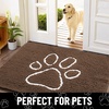 image:imageSmiry Dog Door Mat for Muddy Paws Absorbent Non Slip Dirt Trapper 47x32Coffee and White