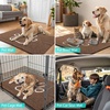 image:imageSmiry Dog Door Mat for Muddy Paws Absorbent Non Slip Dirt Trapper 47x32Coffee and White