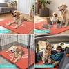image:imageSmiry Dog Door Mat for Muddy Paws Absorbent Non Slip Dirt Trapper 47x32Coral and White