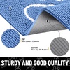 image:imageSmiry Dog Door Mat for Muddy Paws Absorbent Non Slip Dirt Trapper 47x32Cornflower Blue and White