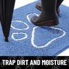 image:imageSmiry Dog Door Mat for Muddy Paws Absorbent Non Slip Dirt Trapper 47x32Cornflower Blue and White