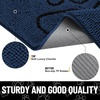 image:imageSmiry Dog Door Mat for Muddy Paws Absorbent Non Slip Dirt Trapper 47x32Dark Blue and Black
