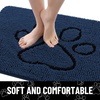 image:imageSmiry Dog Door Mat for Muddy Paws Absorbent Non Slip Dirt Trapper 47x32Dark Blue and Black