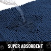 image:imageSmiry Dog Door Mat for Muddy Paws Absorbent Non Slip Dirt Trapper 47x32Dark Blue and Black