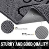 image:imageSmiry Dog Door Mat for Muddy Paws Absorbent Non Slip Dirt Trapper 47x32Dark Grey and Black