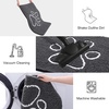 image:imageSmiry Dog Door Mat for Muddy Paws Absorbent Non Slip Dirt Trapper 47x32Dark Grey and White