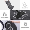 image:imageSmiry Dog Door Mat for Muddy Paws Absorbent Non Slip Dirt Trapper 47x32Dark Grey and White