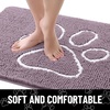 image:imageSmiry Dog Door Mat for Muddy Paws Absorbent Non Slip Dirt Trapper 47x32Deep Plum and White