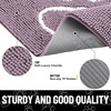 image:imageSmiry Dog Door Mat for Muddy Paws Absorbent Non Slip Dirt Trapper 47x32Deep Plum and White