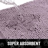image:imageSmiry Dog Door Mat for Muddy Paws Absorbent Non Slip Dirt Trapper 47x32Deep Plum and White