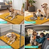 image:imageSmiry Dog Door Mat for Muddy Paws Absorbent Non Slip Dirt Trapper 47x32Golden Yellow and Black