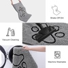 image:imageSmiry Dog Door Mat for Muddy Paws Absorbent Non Slip Dirt Trapper 47x32Grey and Black