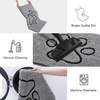 image:imageSmiry Dog Door Mat for Muddy Paws Absorbent Non Slip Dirt Trapper 47x32Grey and Black