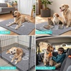 image:imageSmiry Dog Door Mat for Muddy Paws Absorbent Non Slip Dirt Trapper 47x32Grey and White