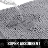 image:imageSmiry Dog Door Mat for Muddy Paws Absorbent Non Slip Dirt Trapper 47x32Grey and White