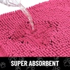 image:imageSmiry Dog Door Mat for Muddy Paws Absorbent Non Slip Dirt Trapper 47x32Hot Pink and White