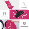 image:imageSmiry Dog Door Mat for Muddy Paws Absorbent Non Slip Dirt Trapper 47x32Hot Pink and White