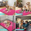 image:imageSmiry Dog Door Mat for Muddy Paws Absorbent Non Slip Dirt Trapper 47x32Hot Pink and White