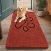 image:imageSmiry Dog Door Mat for Muddy Paws Absorbent Non Slip Dirt Trapper 47x32Maple Red and Black