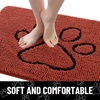 image:imageSmiry Dog Door Mat for Muddy Paws Absorbent Non Slip Dirt Trapper 47x32Maple Red and Black