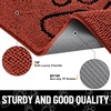image:imageSmiry Dog Door Mat for Muddy Paws Absorbent Non Slip Dirt Trapper 47x32Maple Red and Black