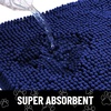 image:imageSmiry Dog Door Mat for Muddy Paws Absorbent Non Slip Dirt Trapper 47x32Navy Blue and White