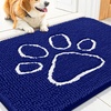 image:imageSmiry Dog Door Mat for Muddy Paws Absorbent Non Slip Dirt Trapper 47x32Navy Blue and White
