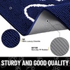 image:imageSmiry Dog Door Mat for Muddy Paws Absorbent Non Slip Dirt Trapper 47x32Navy Blue and White