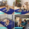 image:imageSmiry Dog Door Mat for Muddy Paws Absorbent Non Slip Dirt Trapper 47x32Navy Blue and White