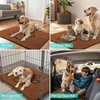 image:imageSmiry Dog Door Mat for Muddy Paws Absorbent Non Slip Dirt Trapper 47x32Ochre and Black
