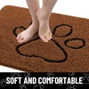 image:imageSmiry Dog Door Mat for Muddy Paws Absorbent Non Slip Dirt Trapper 47x32Ochre and Black