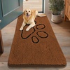 image:imageSmiry Dog Door Mat for Muddy Paws Absorbent Non Slip Dirt Trapper 47x32Ochre and Black