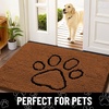 image:imageSmiry Dog Door Mat for Muddy Paws Absorbent Non Slip Dirt Trapper 47x32Ochre and Black