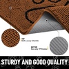 image:imageSmiry Dog Door Mat for Muddy Paws Absorbent Non Slip Dirt Trapper 47x32Ochre and Black