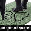 image:imageSmiry Dog Door Mat for Muddy Paws Absorbent Non Slip Dirt Trapper 47x32Olive Green and Black