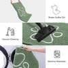 image:imageSmiry Dog Door Mat for Muddy Paws Absorbent Non Slip Dirt Trapper 47x32Olive Green and White