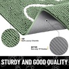 image:imageSmiry Dog Door Mat for Muddy Paws Absorbent Non Slip Dirt Trapper 47x32Olive Green and White