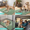 image:imageSmiry Dog Door Mat for Muddy Paws Absorbent Non Slip Dirt Trapper 47x32Olive Green and White