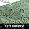 image:imageSmiry Dog Door Mat for Muddy Paws Absorbent Non Slip Dirt Trapper 47x32Olive Green and White