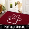 image:imageSmiry Dog Door Mat for Muddy Paws Absorbent Non Slip Dirt Trapper 47x32Red and White