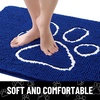 image:imageSmiry Dog Door Mat for Muddy Paws Absorbent Non Slip Dirt Trapper 47x32Royal Blue and White