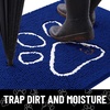 image:imageSmiry Dog Door Mat for Muddy Paws Absorbent Non Slip Dirt Trapper 47x32Royal Blue and White