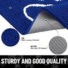 image:imageSmiry Dog Door Mat for Muddy Paws Absorbent Non Slip Dirt Trapper 47x32Royal Blue and White