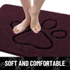 image:imageSmiry Dog Door Mat for Muddy Paws Absorbent Non Slip Dirt Trapper 47x32Russet and Black