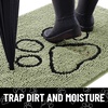 image:imageSmiry Dog Door Mat for Muddy Paws Absorbent Non Slip Dirt Trapper 47x32Sage Green and Black