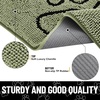 image:imageSmiry Dog Door Mat for Muddy Paws Absorbent Non Slip Dirt Trapper 47x32Sage Green and Black