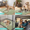 image:imageSmiry Dog Door Mat for Muddy Paws Absorbent Non Slip Dirt Trapper 47x32Sage Green and White